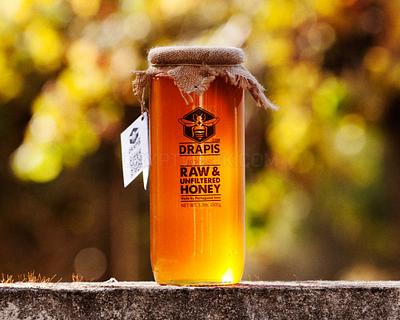 DrApis Raw Honey, 1500g (1.5 Kg / 3.3 lb) pot, all natural, traditional methods, directly from the beekeeper, produced in Portugal