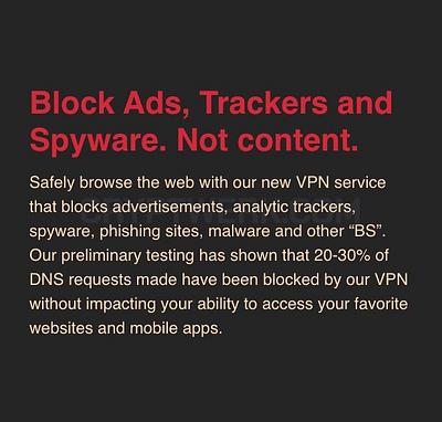 IncogNET VPN - 5 Locations - Blocks Ads, Trackers, and other "BS".