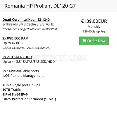 Romania HP Proliant DL120 G7