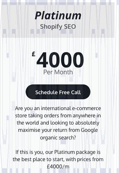 Shopify SEO - Platinum Package
