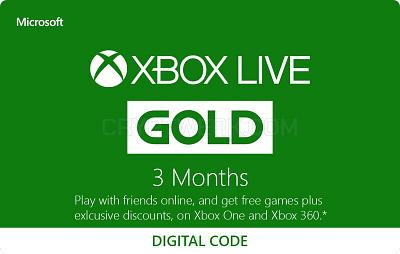 Xbox Live Gold 3 months WW